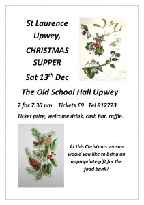 St Laurence Upwey docchristmas supper poster